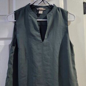 H&M Women's Sleeveless Green Blouse